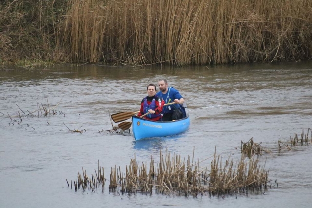 Paddling on the river