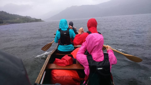 Paddling in family