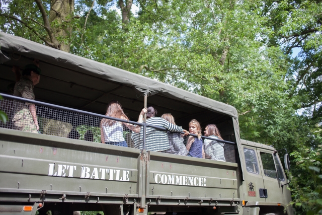 Arriving at battle site at Hatton Laser Combat