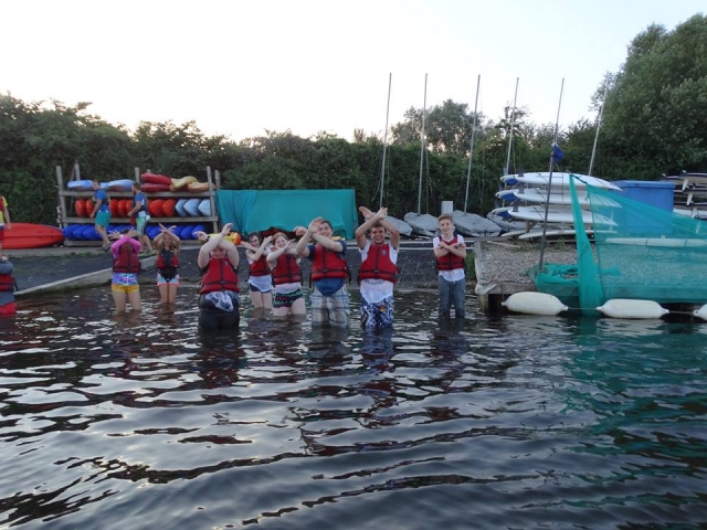 Playing games after kayaking