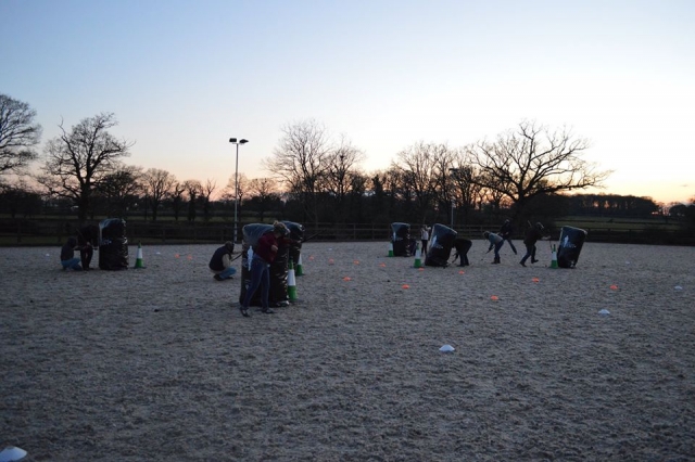 日落,竞技场,射箭。