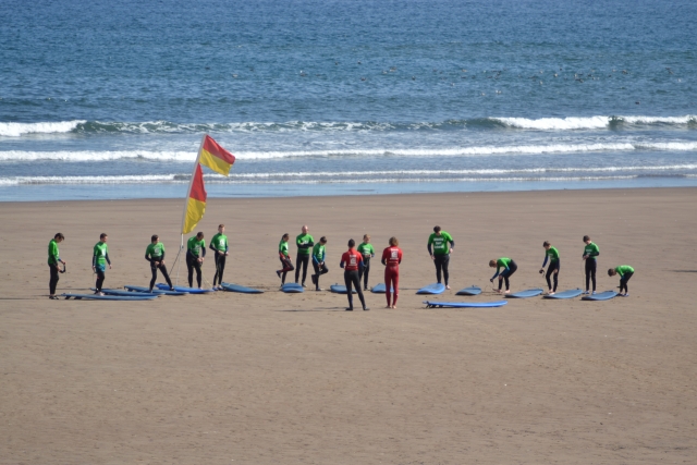  Na praia