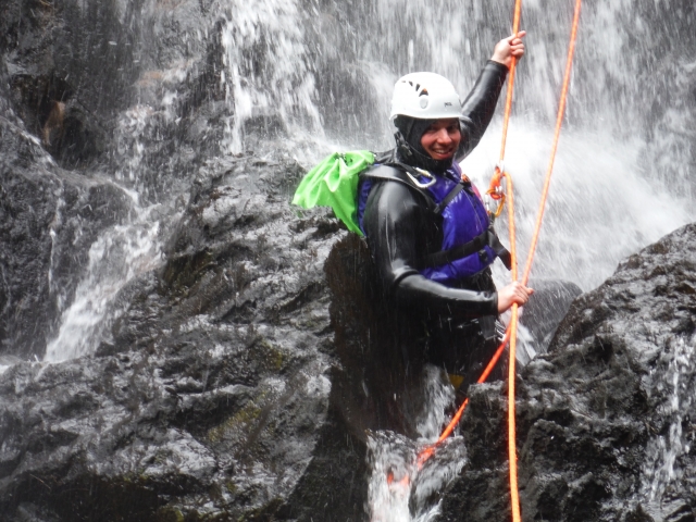 Getting soaked but having a great time