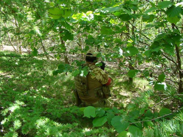 taking cover