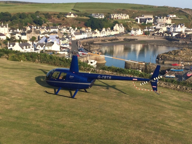 Our R44 before taking off