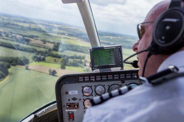 In the cockpit