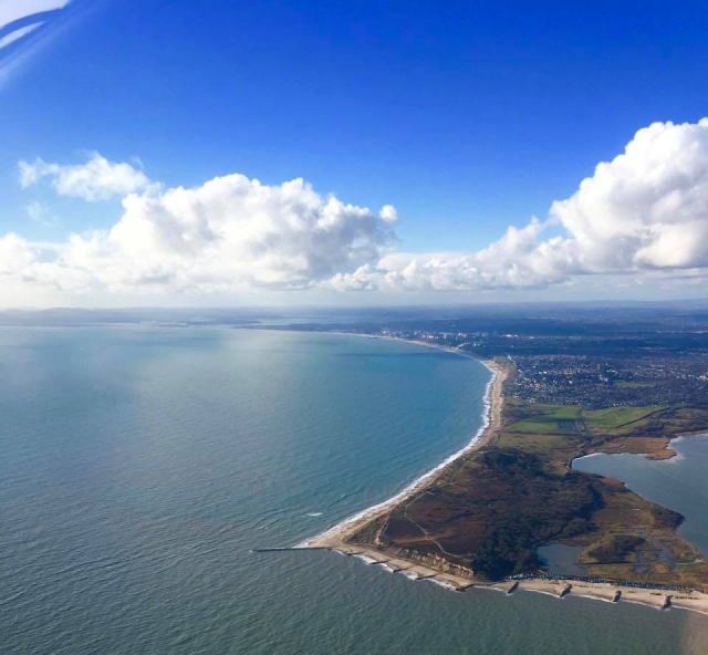 aerial view of the coast