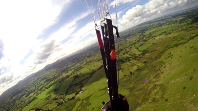 first person view while paragliding
