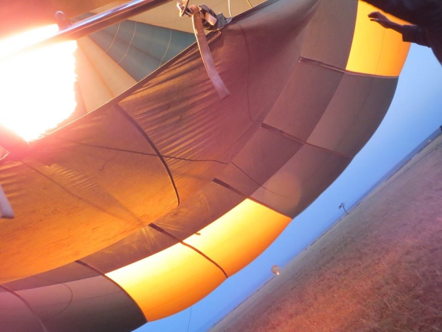 inflating the balloon
