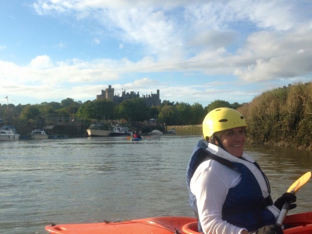 canoeing in the river 
