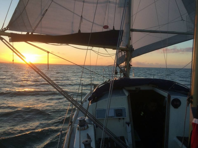  coucher de soleil sur la mer 