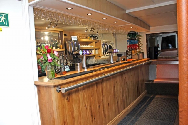 the bar in the boat