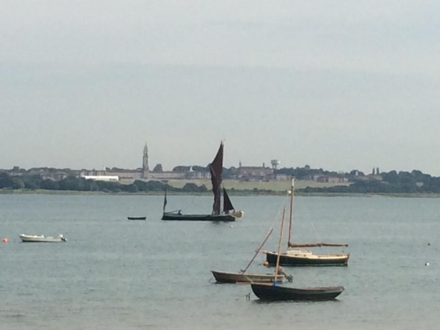 Barges out on the water