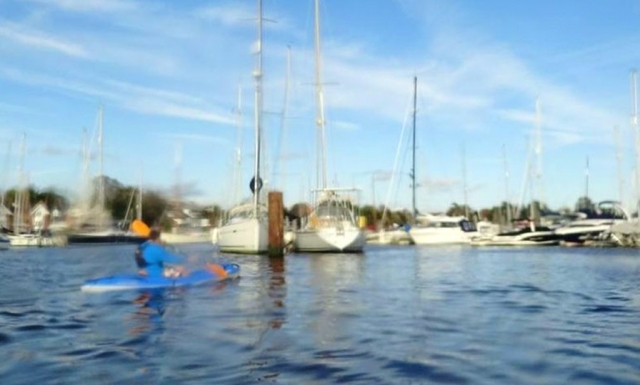 Kayaking in the marina