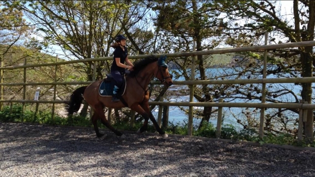 Riding at Wembury Bay