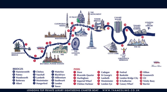 ThamesLimo Thames London River Map.