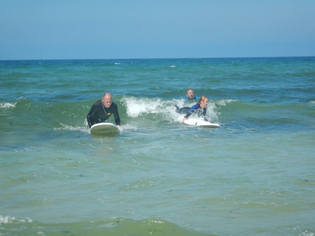 Since the first class you will practice in open waters! 