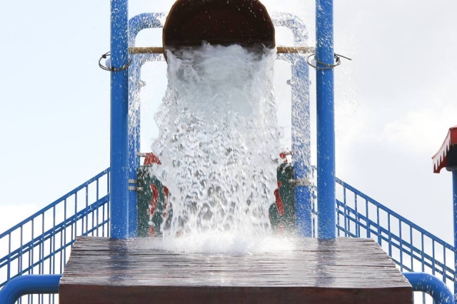 Our buckets full of water!