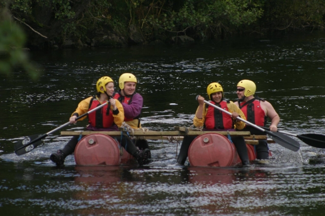 Raft Building with  Get Wet The Adventure Company