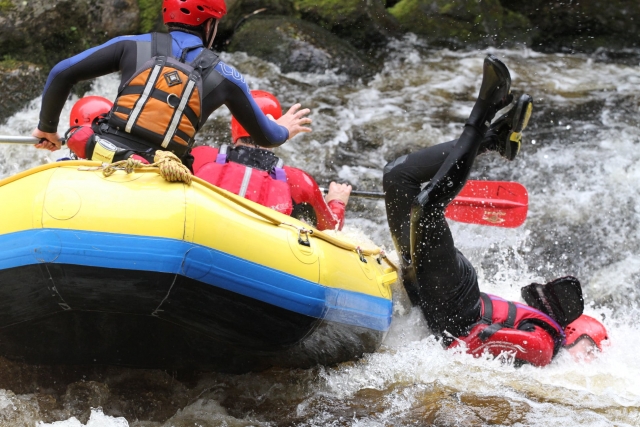  ação de rafting no país de Gales 