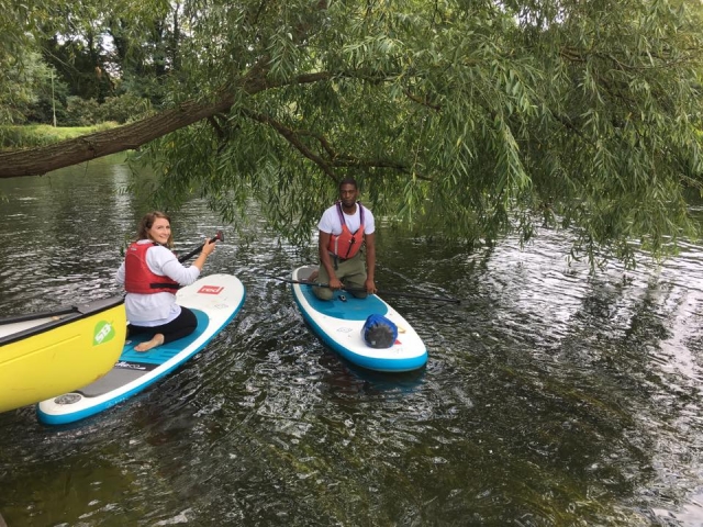 Paddleboarding in pairs!