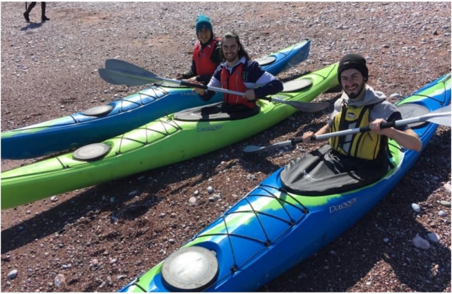 Kayaking crew