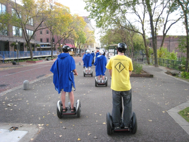People doing segway around