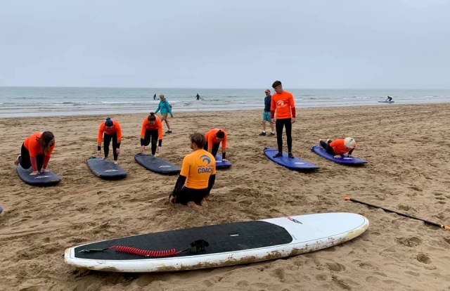  Strandunterricht in Putsborough 
