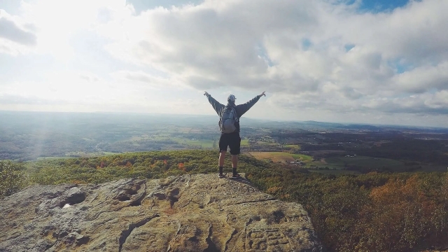 Aprecie as vistas do respirador do topo