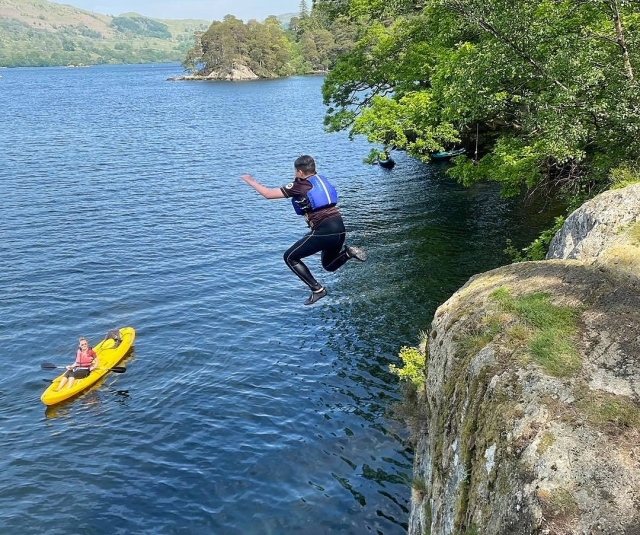 Having a great time on the water