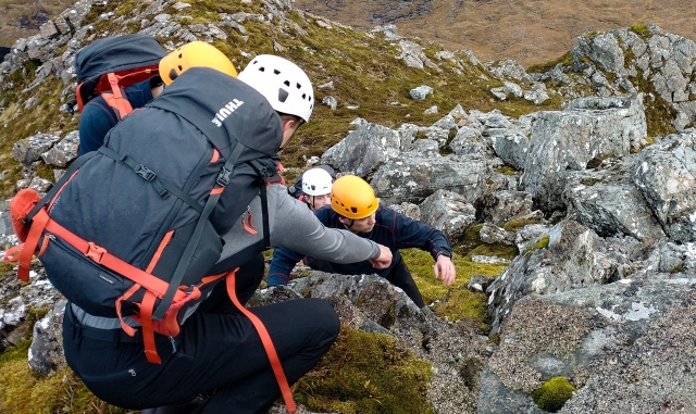 在 Beinn Alligin 上的 Scrambling