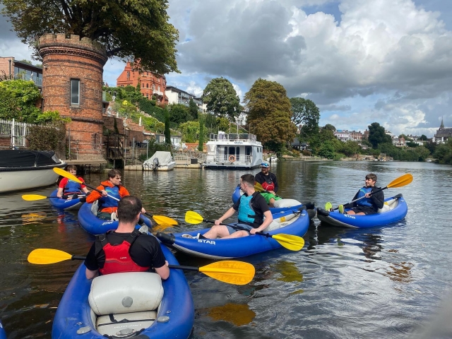 Kayaking with friends
