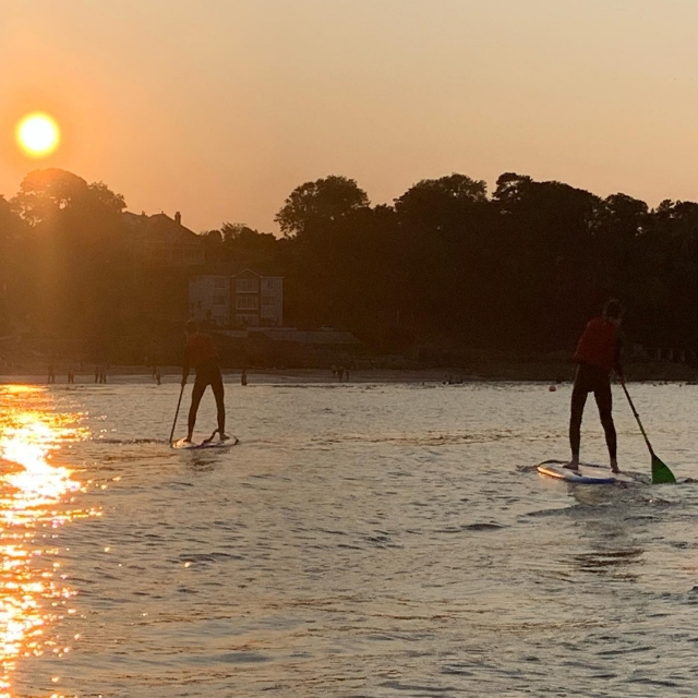 Pagaies lever et coucher du soleil 