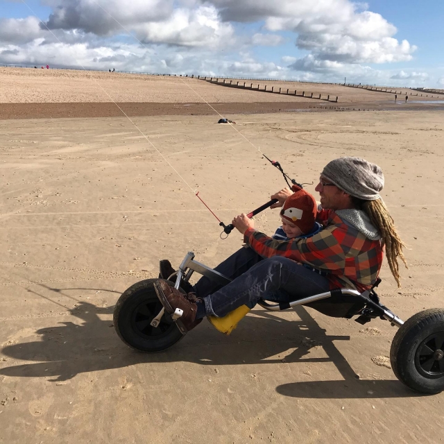  kite buggy dans l'East Sussex