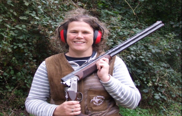 Clay pigeon shooting 