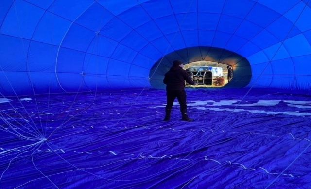 Inside the balloon