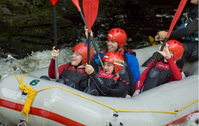 Rafting with friends 