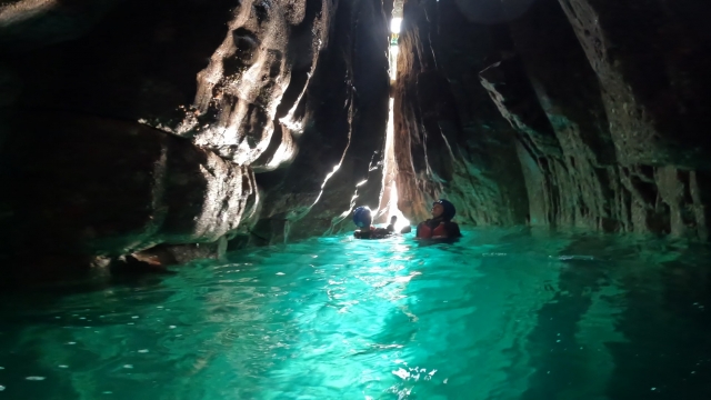 Explore caves