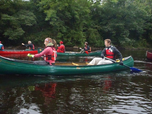 Canoeing with a group