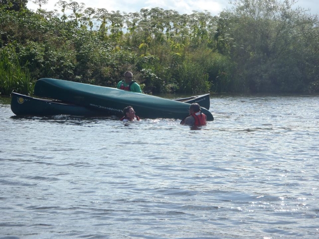 Having fun into the water