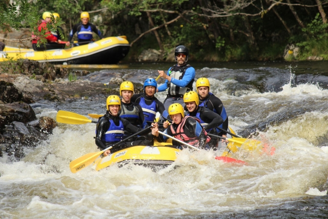 Splashing down the rapids
