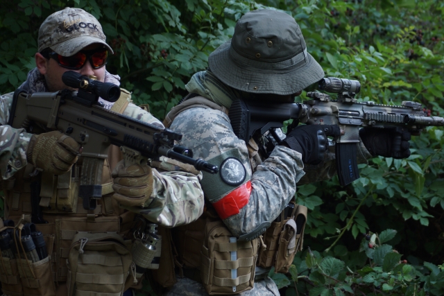 Delta force working as a team