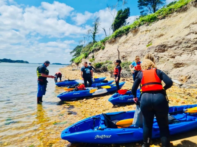 Kayaking group