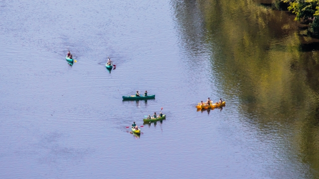 Kanufahren in der Gruppe
