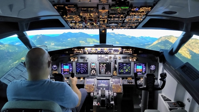 Flying a simulator aircraft