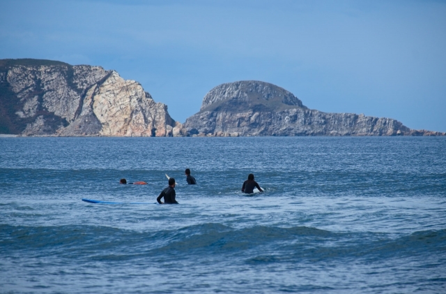 Surfing with family