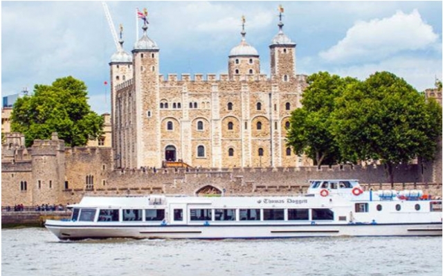The Tower of London seen from the water