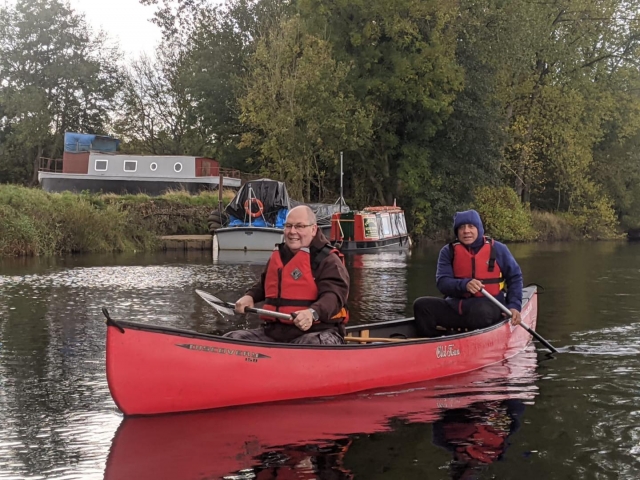Two people per canoe