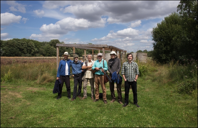 group of friends with guns