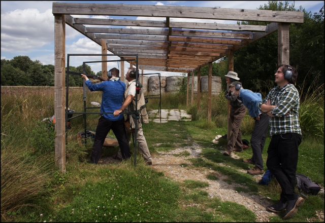 Different couples doing Clay Pigeon Shooting